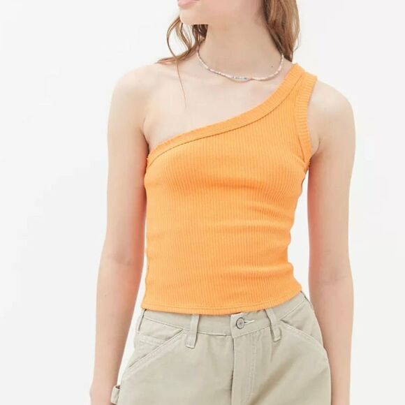Urban Outfitters ribbed one shoulder tank top S - Picture 1 of 7